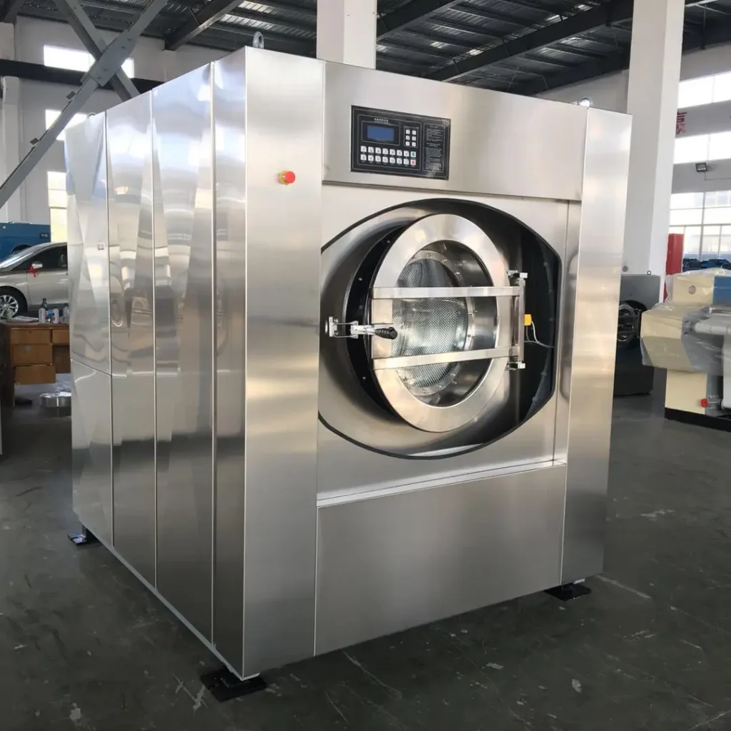 50 kg Fully Automatic Industrial Washing Machine with High Spin Electric Steam Heating Stainless Steel Housing for Laundries