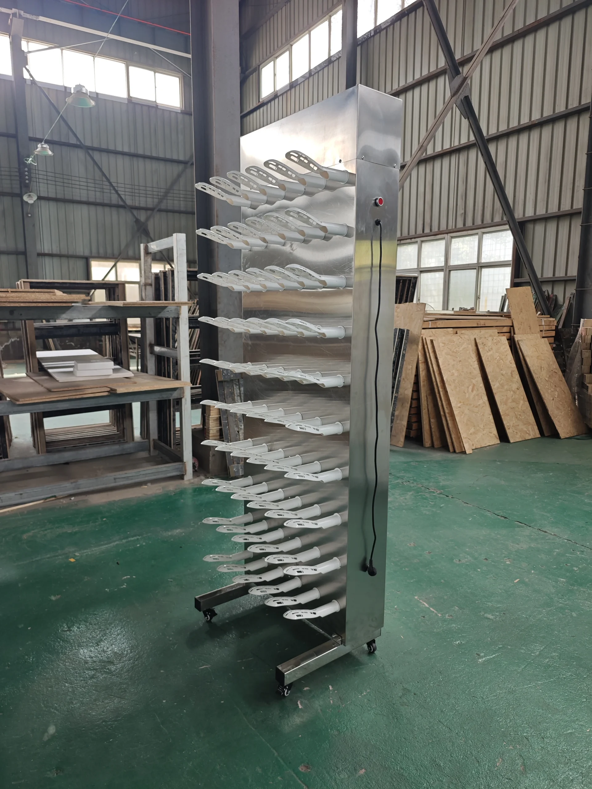 30/50 Pairs Cylindrical Flat Type Commercial Shoe Dryer, Cold Air Drying Machine for Laundry & Shoe Washing Factory - Image 5