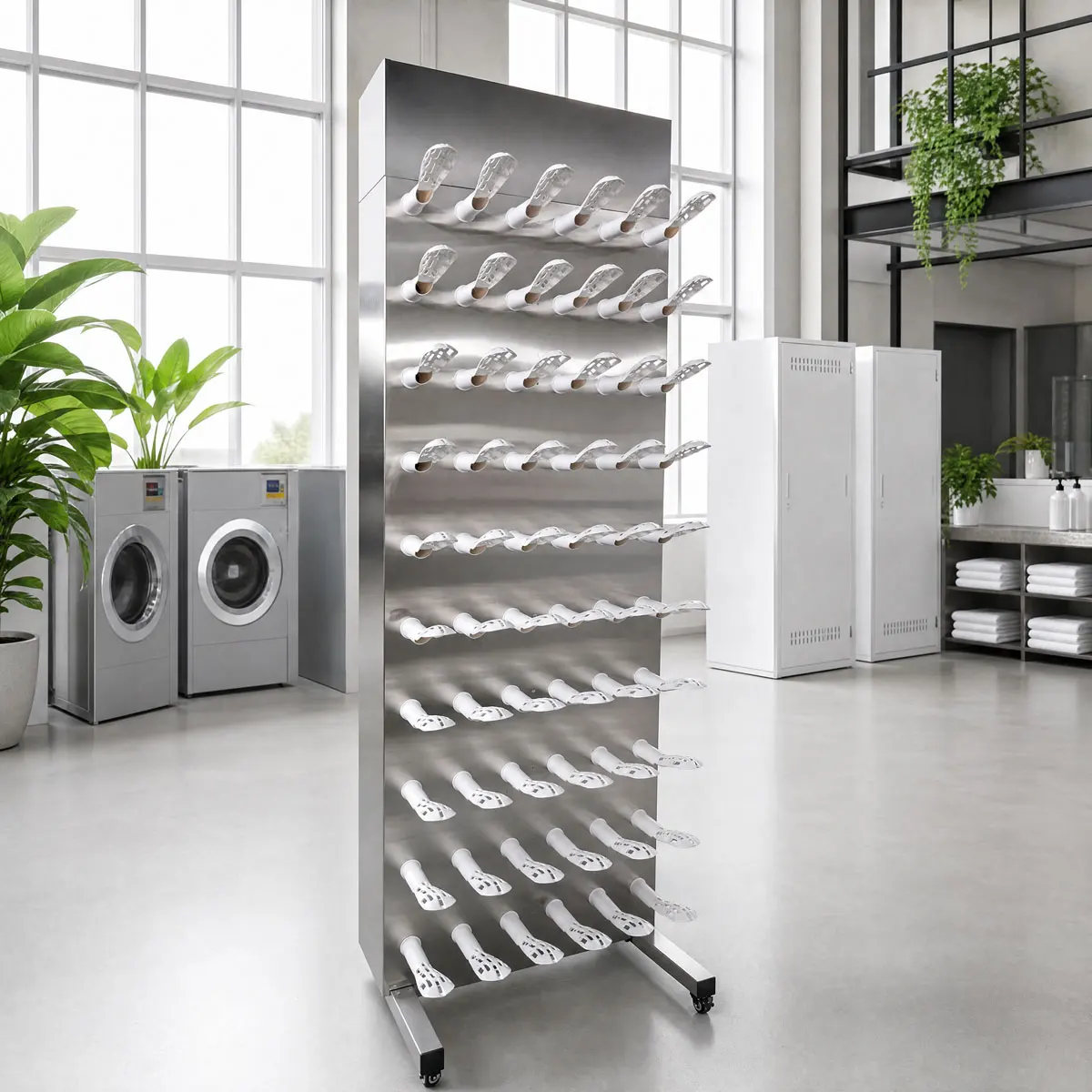 30/50 Pairs Cylindrical Flat Type Commercial Shoe Dryer, Cold Air Drying Machine for Laundry & Shoe Washing Factory - Image 2
